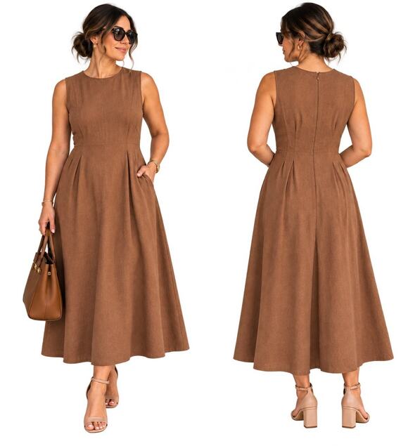 Banana Republic Dresses & Skirts - Banana Republic Lina Linen Midi Dress Women's 12 Warm Clay Brown 100% Linen SP24